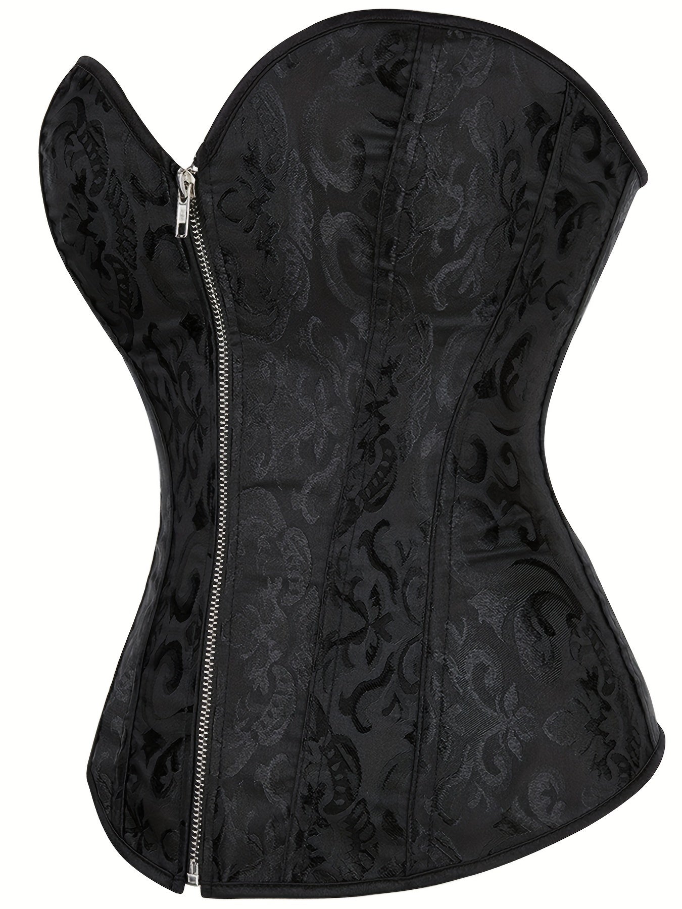 Floral Jacquard Underbust Corset Top