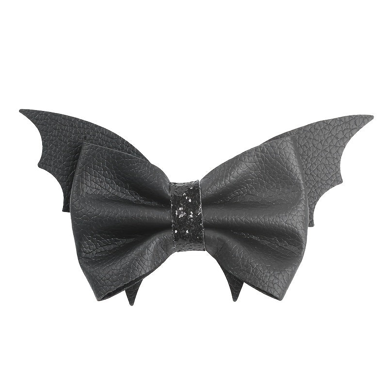 Party Leather Bow Hair Clips Bat Wings Bows Hairpin Hair Grips