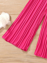 Anime Girl Ruffle Sleeve T-shirt & Pants Set for Summer