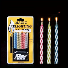 10pcs Magic Candles Birthday Holiday Party Pranks Toys