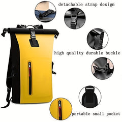 Waterproof Sports Backpack Geometric PVC Material Ideal for Swimming