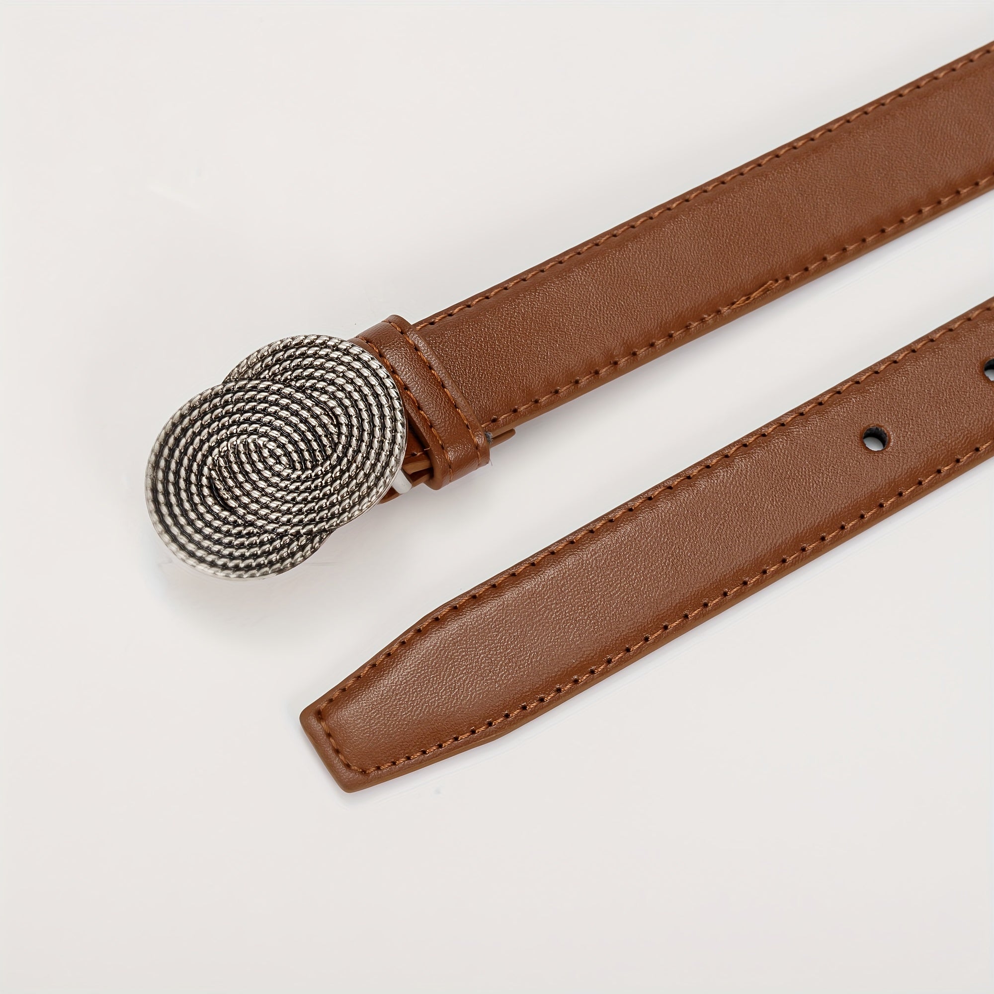 8 Shaped Buckle Head Leather Belt for Girls