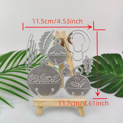 Christmas Bell Metal Cutting Dies And Stamps Set For Scrapbooking DIY