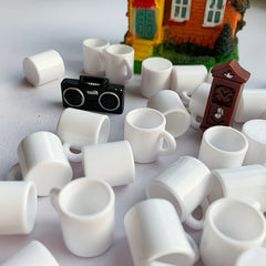 5pcs Resin Coffee Cup Charms for Dollhouse & Micro Landscape