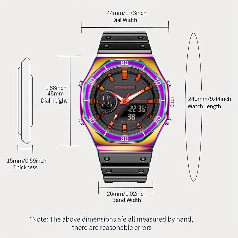 Women's Waterproof Double Display LED Alarm Sports Watch