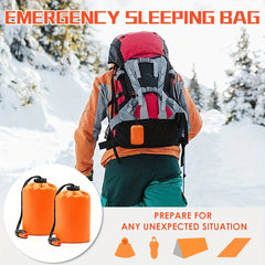 2pcs Emergency Sleeping Blankets with Survival Whistles
