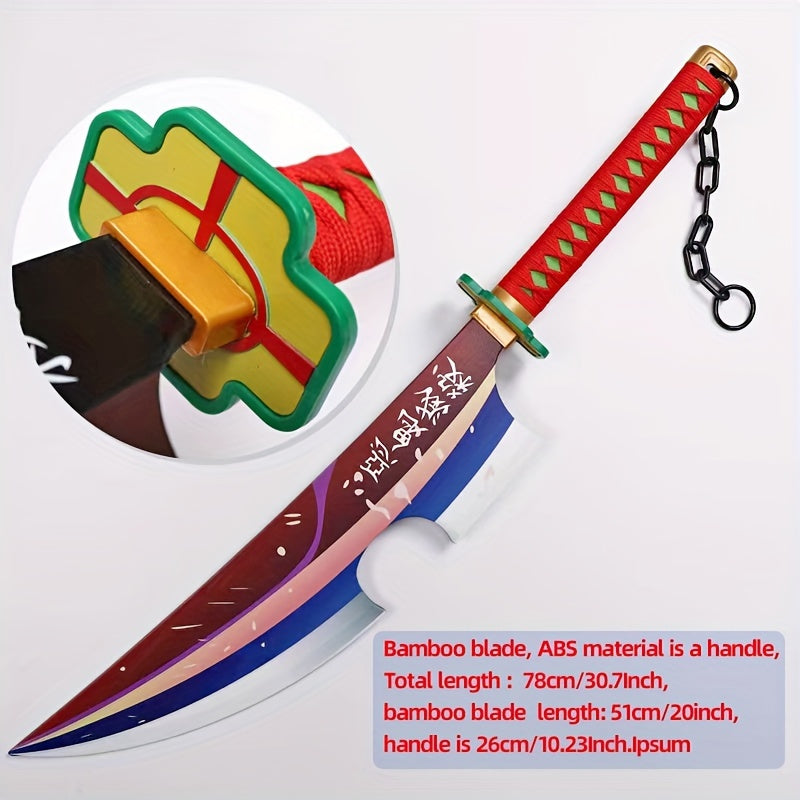 Bamboo Wooden Samurai Sword Anime Samurai Sword for Cosplay and Roleplaying