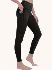 High Waist Yoga Leggings with Phone Pockets, Fitness Tight Pants