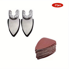 27pcs Swing Tool Detail Sand Pad Kit for Wood Plaster Surface Polishing