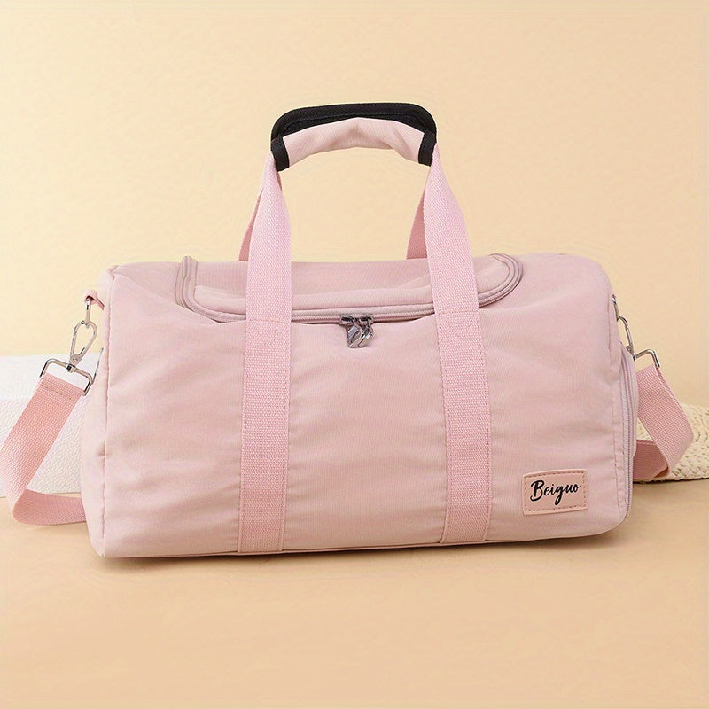 Nylon Letter Pattern Duffel Bag Short Trip Luggage Bag
