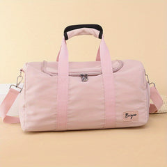 Nylon Letter Pattern Duffel Bag Short Trip Luggage Bag