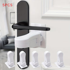 5pcs Childproof Door Lever Lock - Keep Your Little Ones Safe and Secure