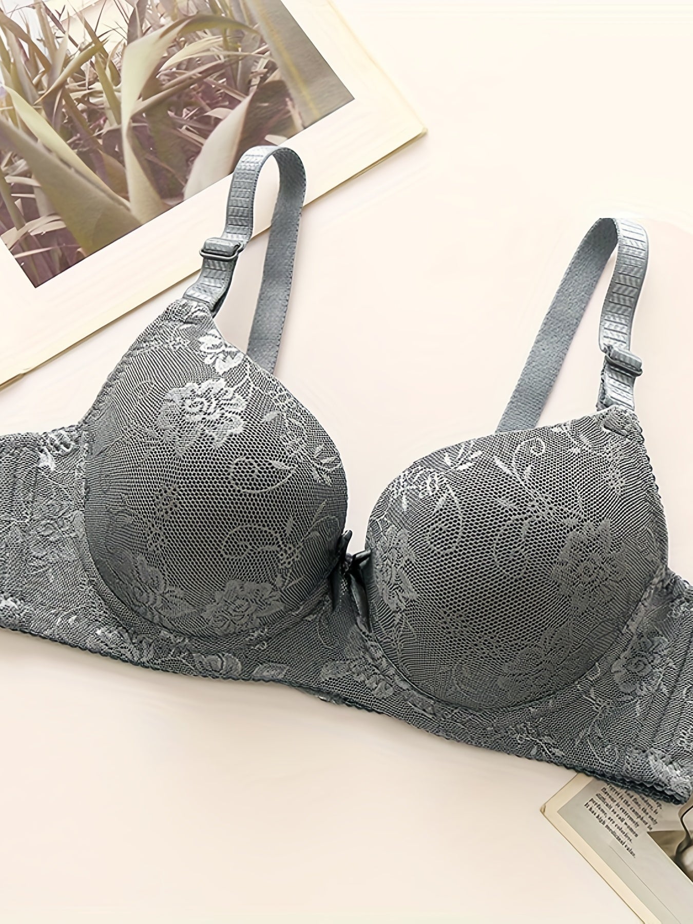 Lace Push Up Bra Comfy & Breathable Intimates Women's Lingerie