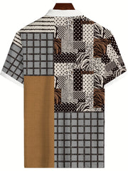 Men's Vintage Lapel Zipper Shirt for Fitness