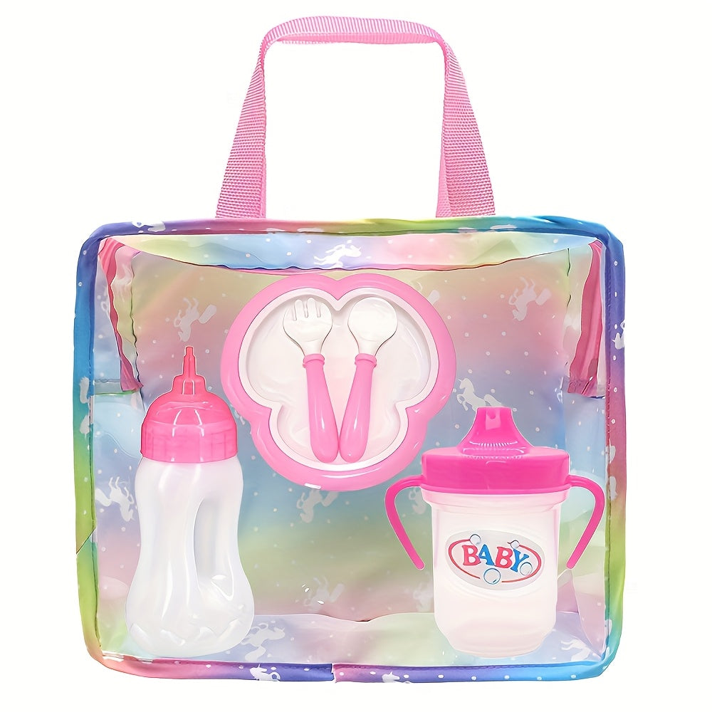 Rainbow Handbag & Accessories Set for 18 Inch Dolls