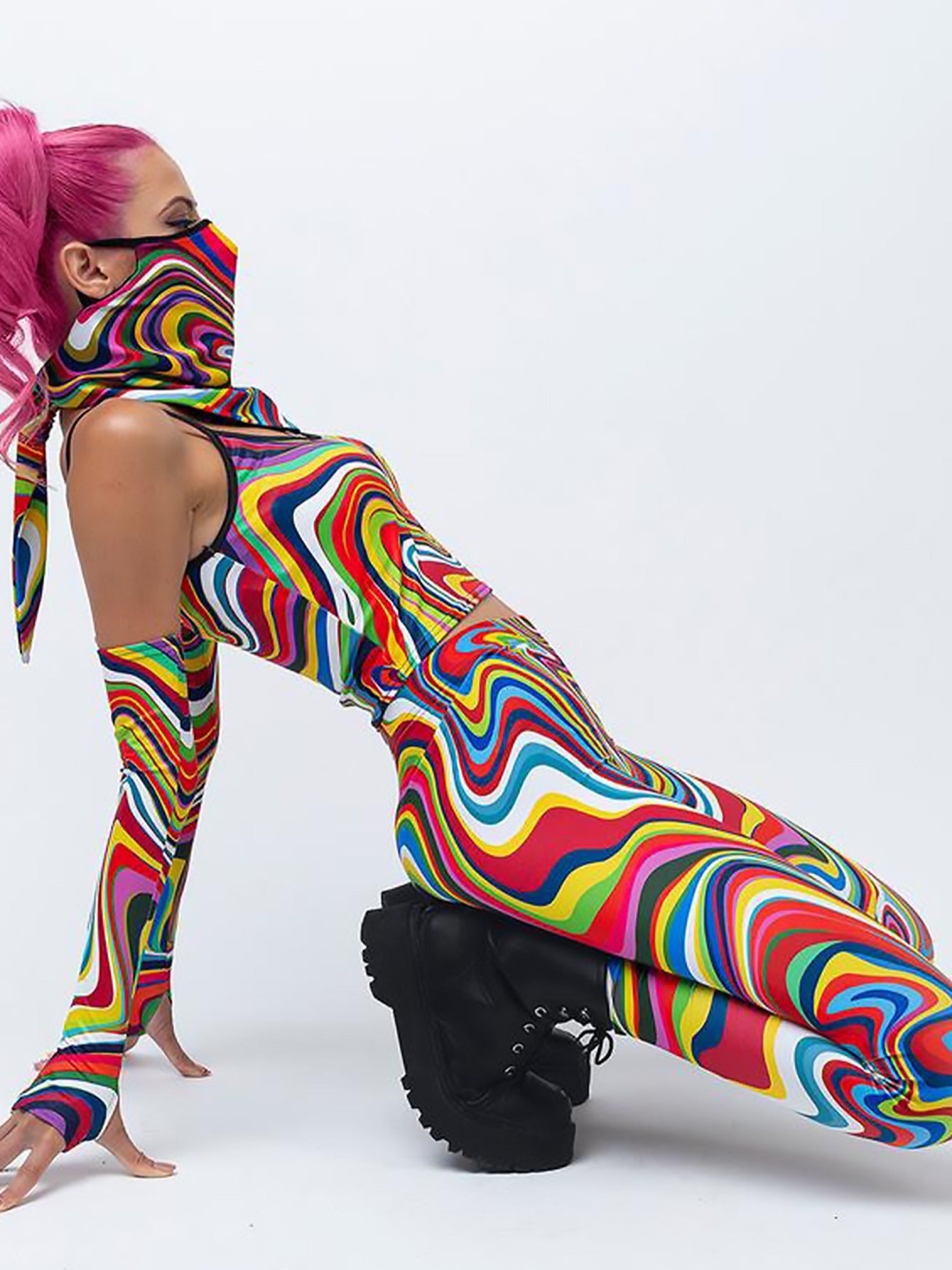 Aesthetics Print Butt Lifting Leggings for Workouts & Yoga