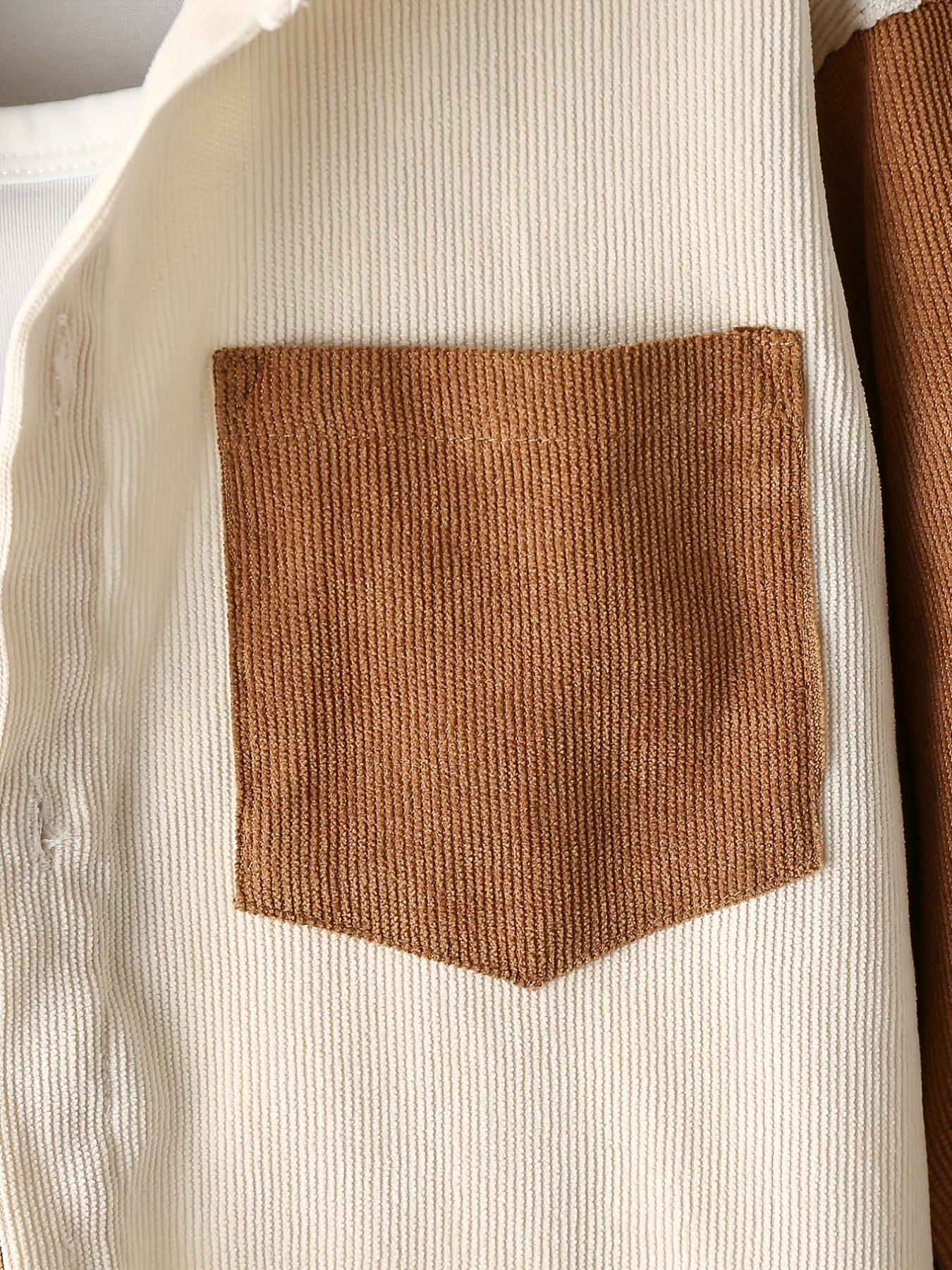 Boy's Corduroy Shirt & Sweatpants Set Long Sleeve Top Outfits