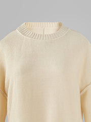 Casual Crew Neck Loose Knit Sweater Fall Winter Women's Clothing