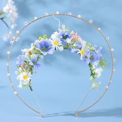 Elegant Floral Bridal Headband with Pearls & Crystals