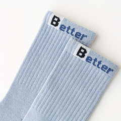 Kids Casual Letter Print Socks, 5 Pairs