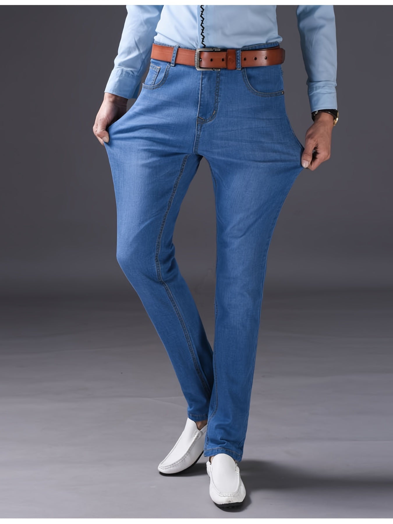 Men's Slim Elastic Durable Business Casual Pants