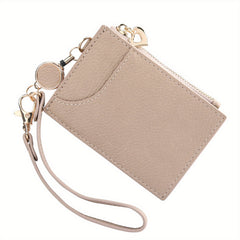 Minimalist Credit Card Holder Zipper Coin Purse Clutch Bag