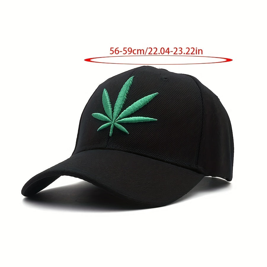 Leaf Embroidery Baseball Cap Camouflage Dad Hat Hip Hop Adjustable Sun Hats