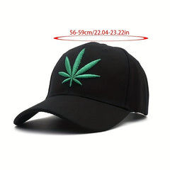Leaf Embroidery Baseball Cap Camouflage Dad Hat Hip Hop Adjustable Sun Hats
