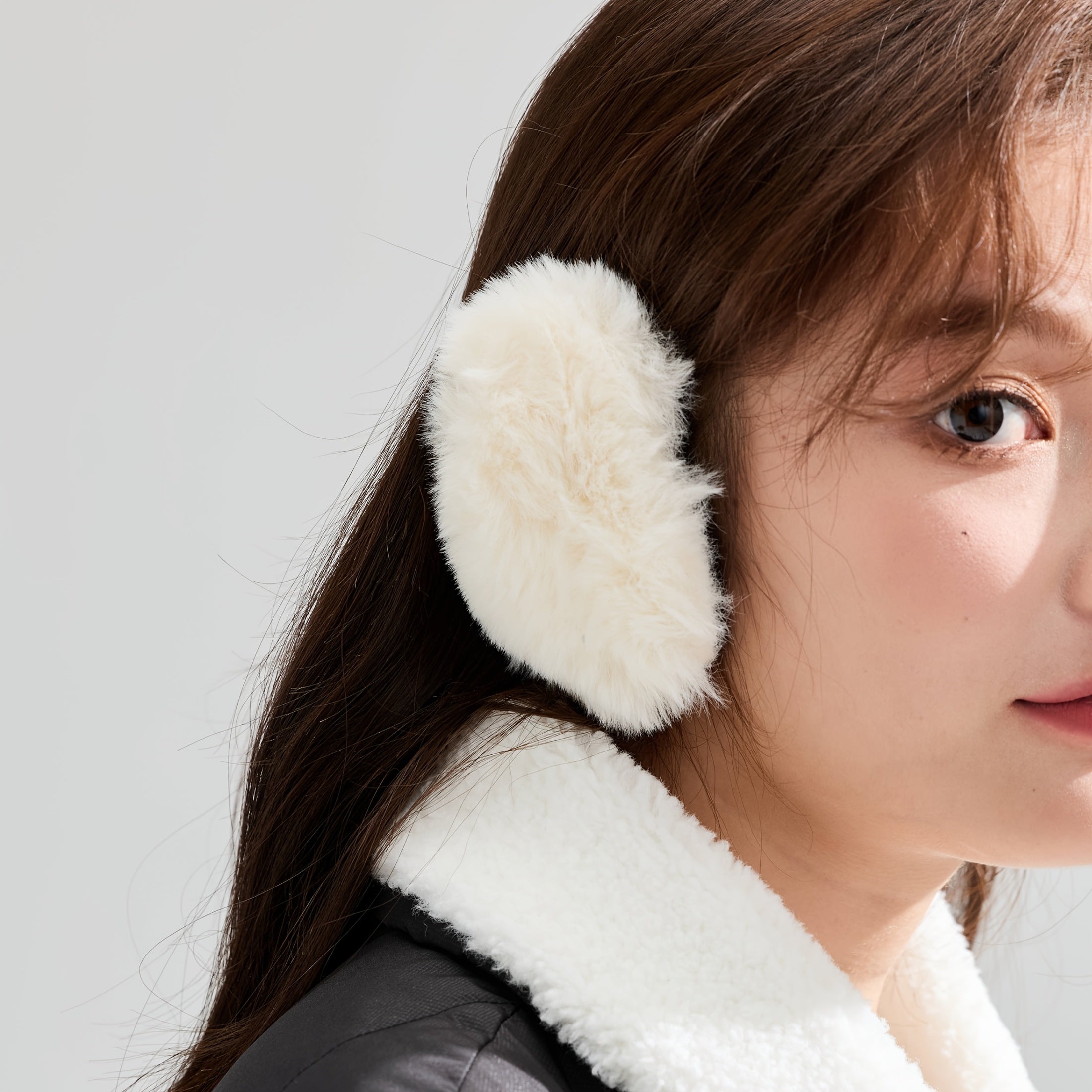 Soft Fluffy Women's Winter Ear Warmers Non Slip Fit for Skiing