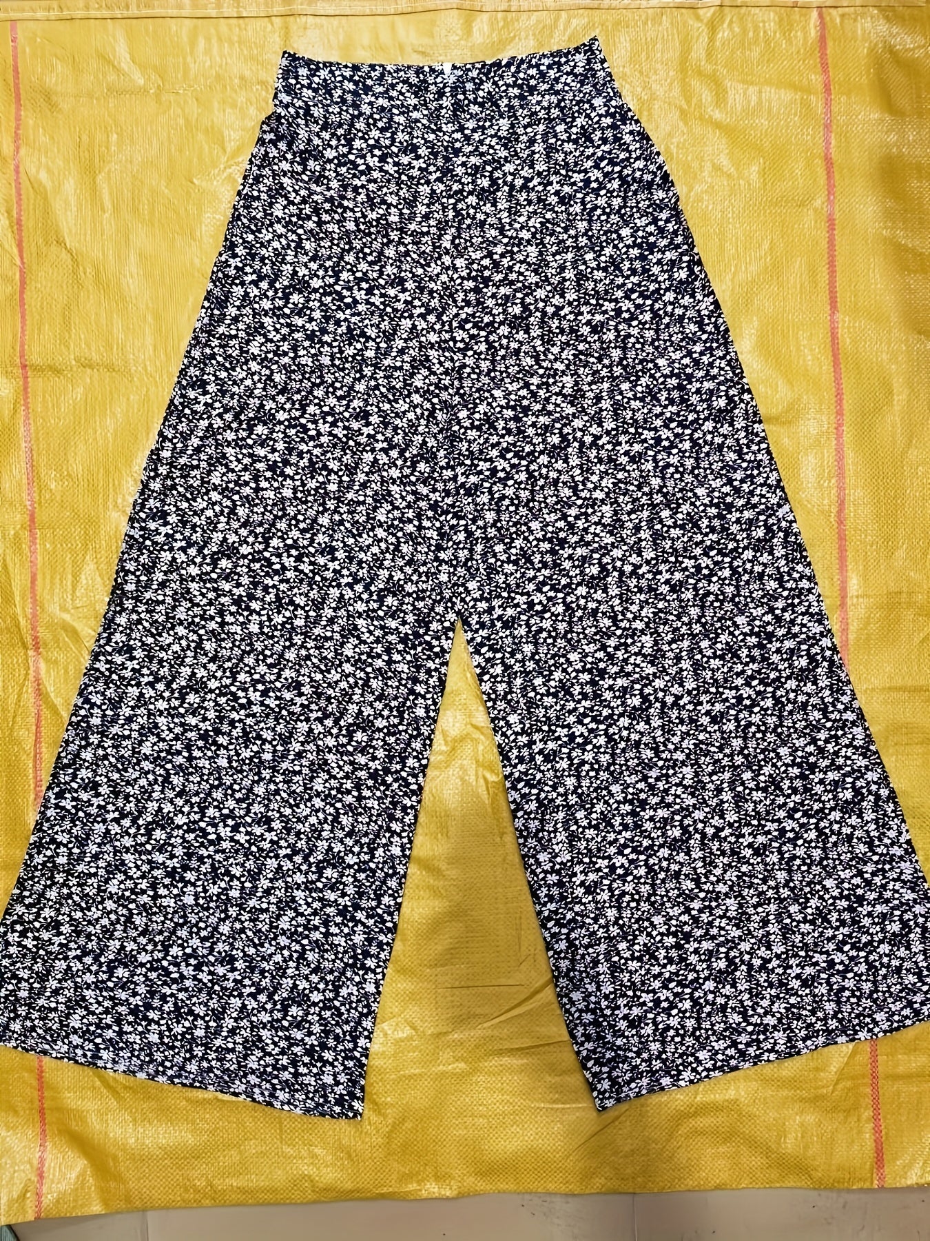 Floral Wide Leg High Waist Pants for Spring & Summer
