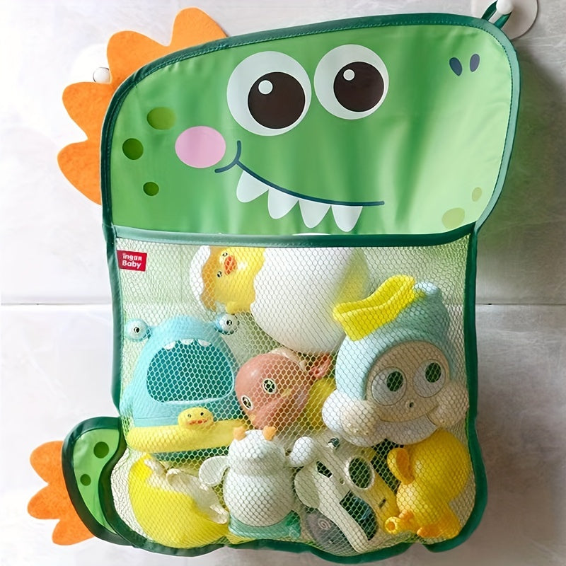 Dinosaur Bathroom Mesh Bag Baby Bath Toy Storage Organizer Pouch