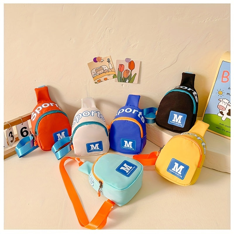 Kids Contrast Chest Bag Boys Messenger Bag Mini Shoulder Bag
