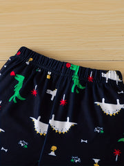 Boys Dinosaur Graphic Tank Top & Shorts Set for Summer