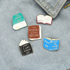 Colorful Book Cover Badge Brooch - Reading Personality Gift