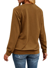 Wine Tassel Print Sweatshirt Long Sleeve Crew Neck Pullover Sweatshirt