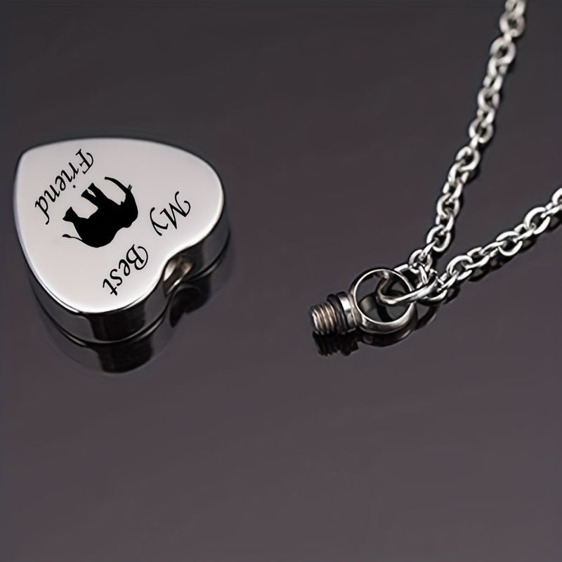 Pet Memorial Necklace Heart Pendant for Beloved Dogs and Cats