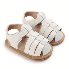 Solid Breathable Sandals For Baby Girls Lightweight Non-slip Shoes