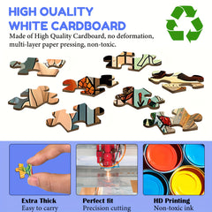 Wooden Jigsaw Puzzle 500-1000pcs Durable Portable Mixed Artist