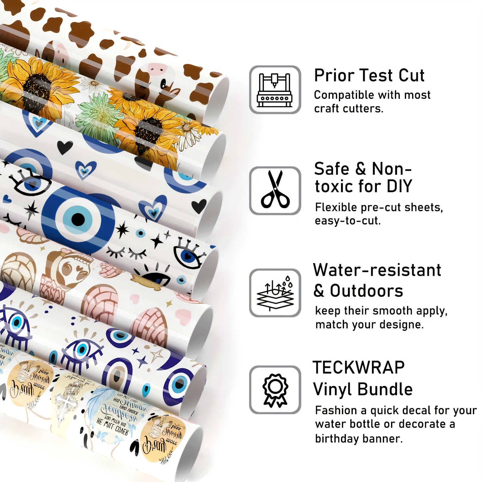 3D Eye UV DTF Transfer Sticker For 16 OZ Glass Cups DIY Wrapping Bottle Sticker