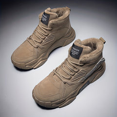Men's Ankle Boots Sneakers With Fuzzy Lining