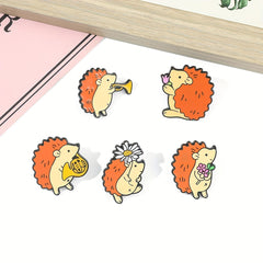 Animal Concert Hedgehog Brooch Metal Sense Costume Bag Accessories