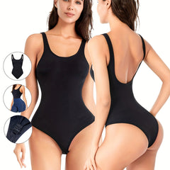 Sleeveless Thong Bodysuit Tummy Control Shaper Slimmer