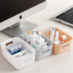 Portable Bathroom Desktop Organizer Plastic Storage Basket