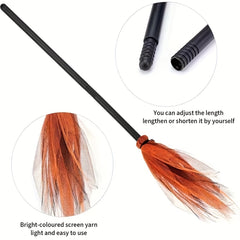 Halloween Broom Detachable Props Ghost Party Decoration Supplies