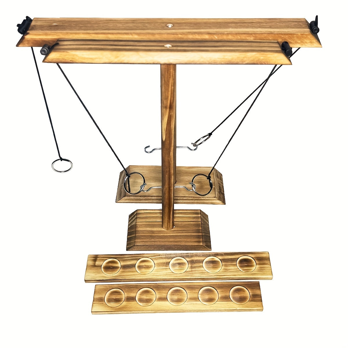 Hook And Ring Game - Wooden Ring Toss Set For Bars & Home Parties