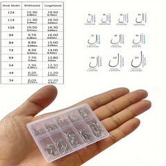 100pcs Carbon Steel Fishing Hooks With Holes Outdoor Fishing Tackle