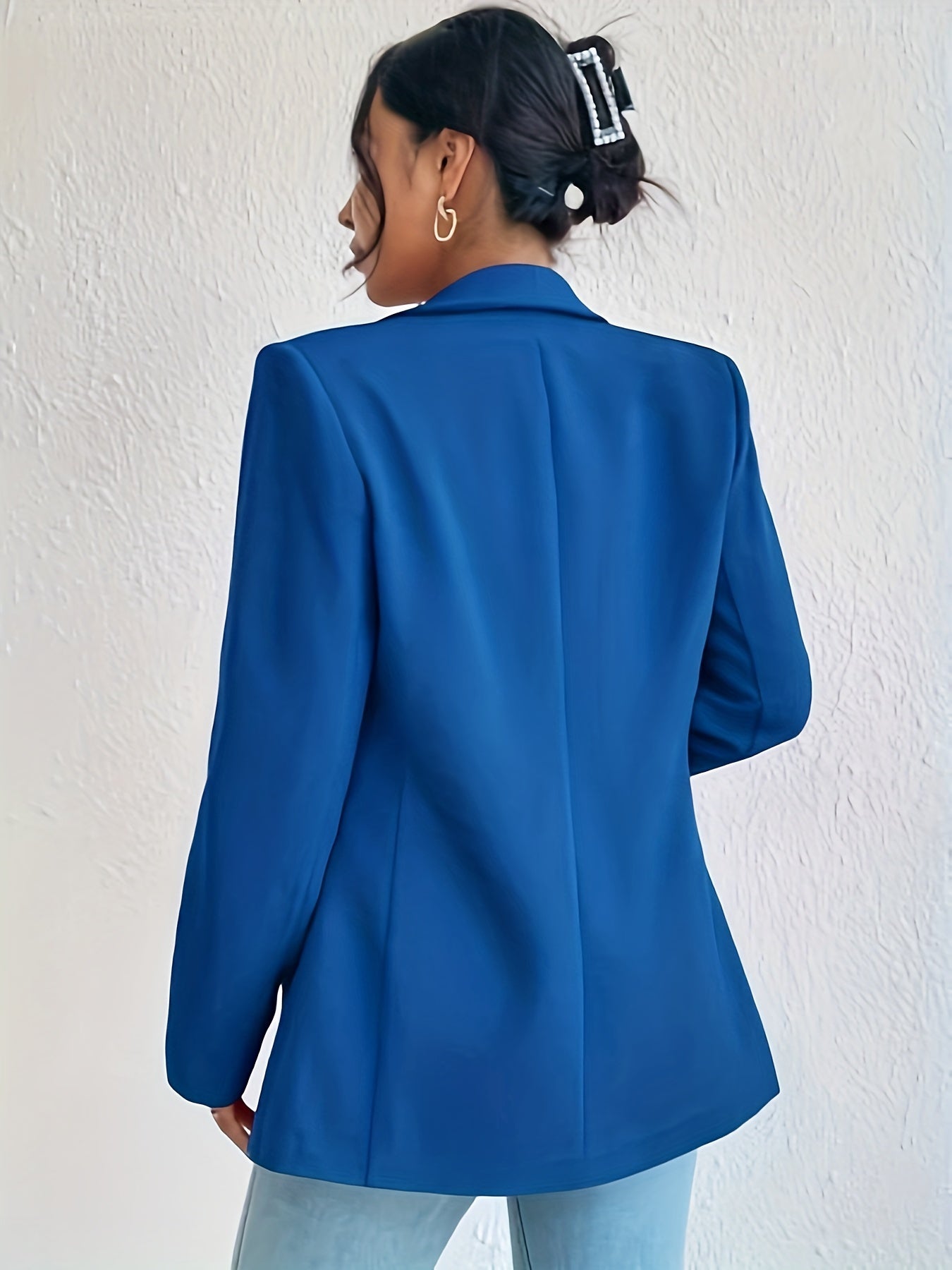 Casual Lapel Long Sleeve Blazer for Office Women's Clothing