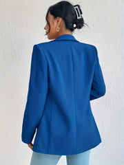 Casual Lapel Long Sleeve Blazer for Office Women's Clothing