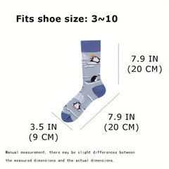 Asymmetrical Pattern Funny Socks Novelty Crew Socks