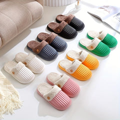 Women's Detachable Lined Slippers Closed Toe Indoor Shoes
